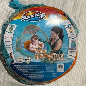 SwimWays Baby Spring Float with Sun Canopy - Teal Sea Life NWT
NWT
Swimways